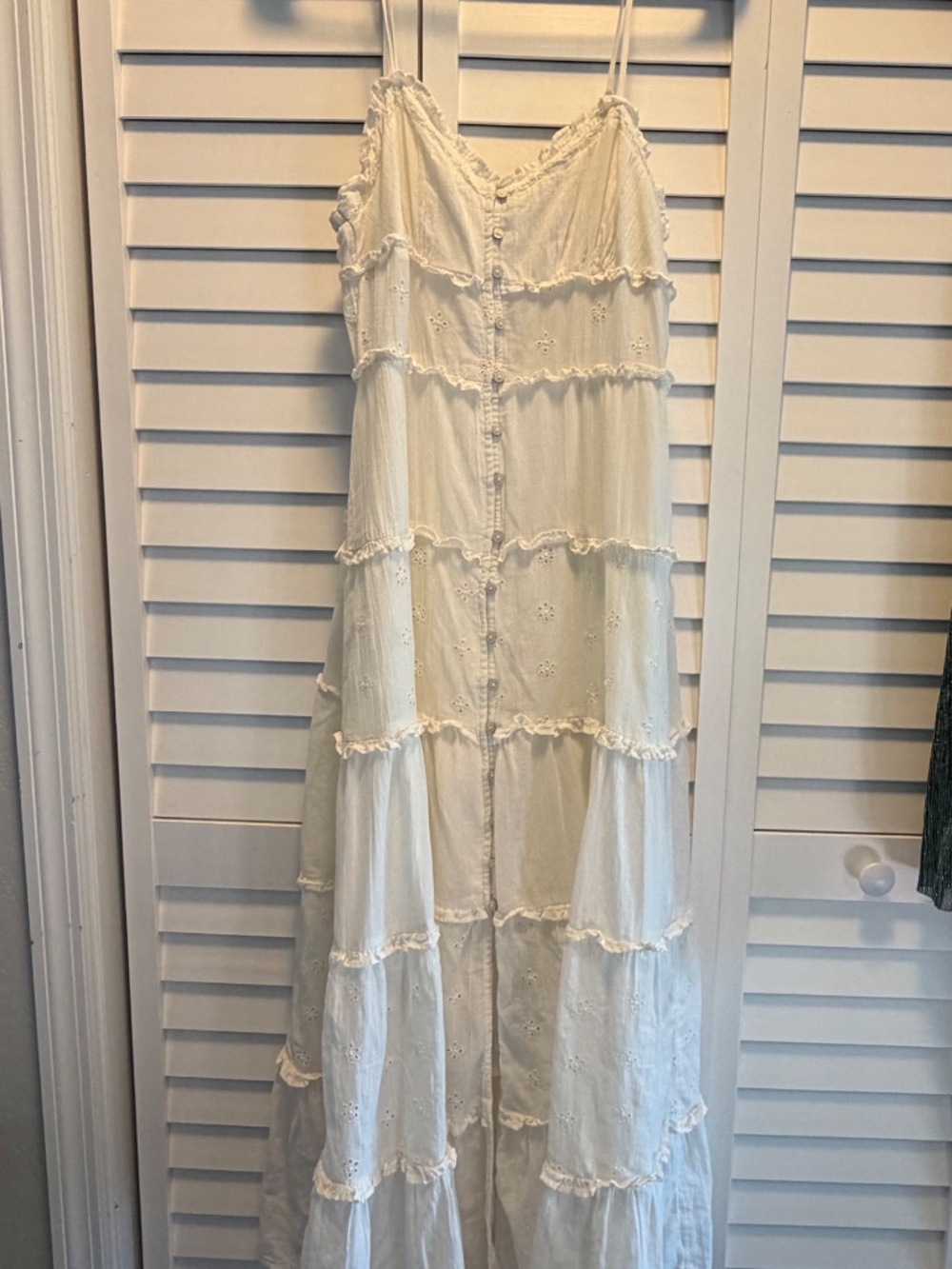 AE Button-Up Ruffle Midi Dress - Picture 4 of 5